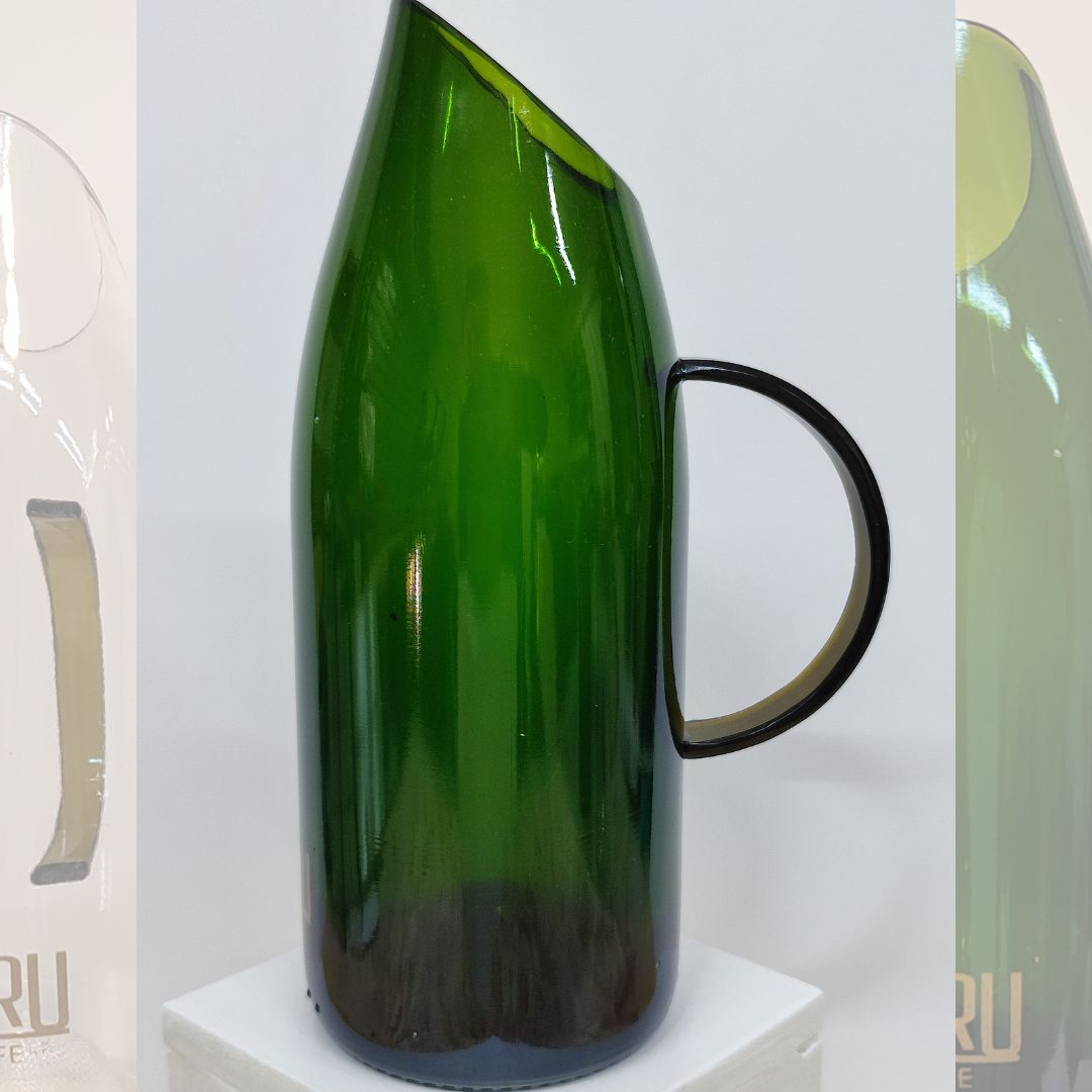 Brocca vetro Riciclato Marrone/Trasparente/verde