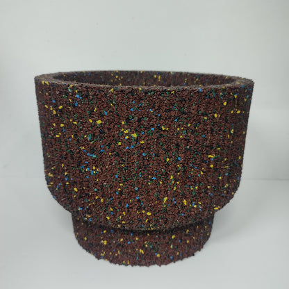 Vaso Tondo XL Riciclato da Pneumatico per Piante da Giardino