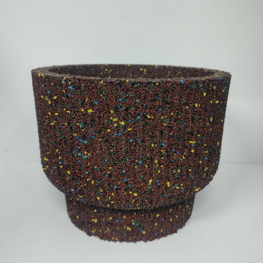 Vaso Tondo XL Riciclato da Pneumatico per Piante da Giardino