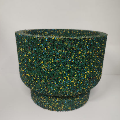Vaso Tondo XL Riciclato da Pneumatico per Piante da Giardino
