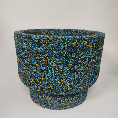Vaso Tondo XL Riciclato da Pneumatico per Piante da Giardino