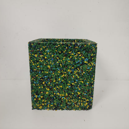 Vaso Cubo Riciclato da Pneumatico per Piante da Giardino