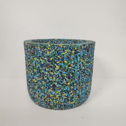 Vaso Tondo Riciclato da Pneumatico per Piante da Giardino