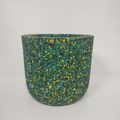 Vaso Tondo Riciclato da Pneumatico per Piante da Giardino