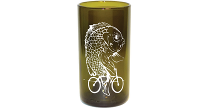 Set Bicchiere vetro Riciclato Dreams 350ml Marrone/Bianco