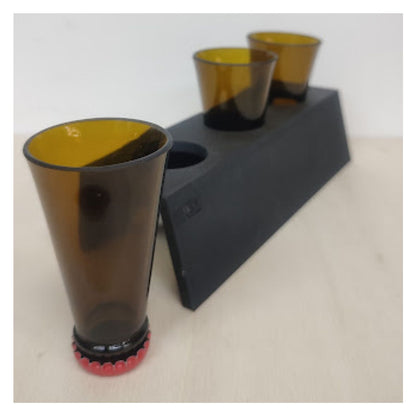 Set Shottini vetro Riciclato Marrone