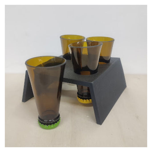 Set Shottini vetro Riciclato Marrone