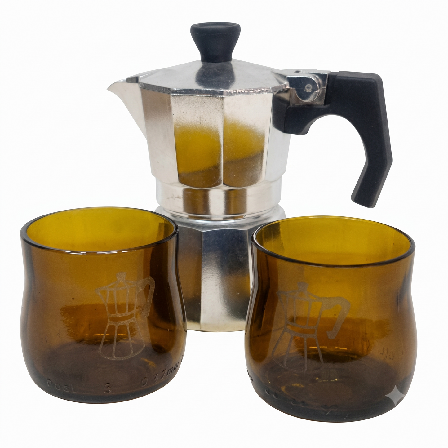 Set 2 bicchieri vetro Riciclato Marrone