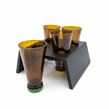 Set Shottini vetro Riciclato Marrone