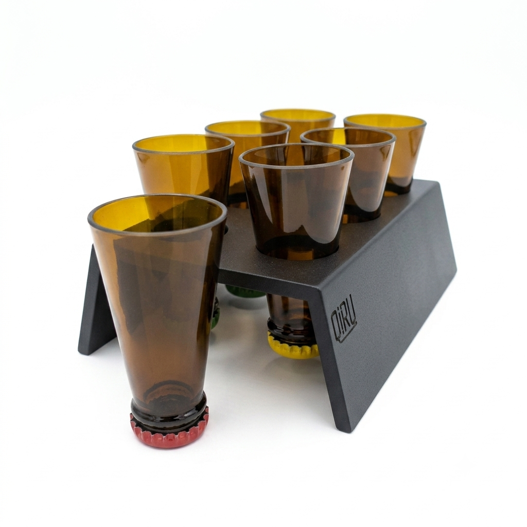 Set Shottini vetro Riciclato Marrone